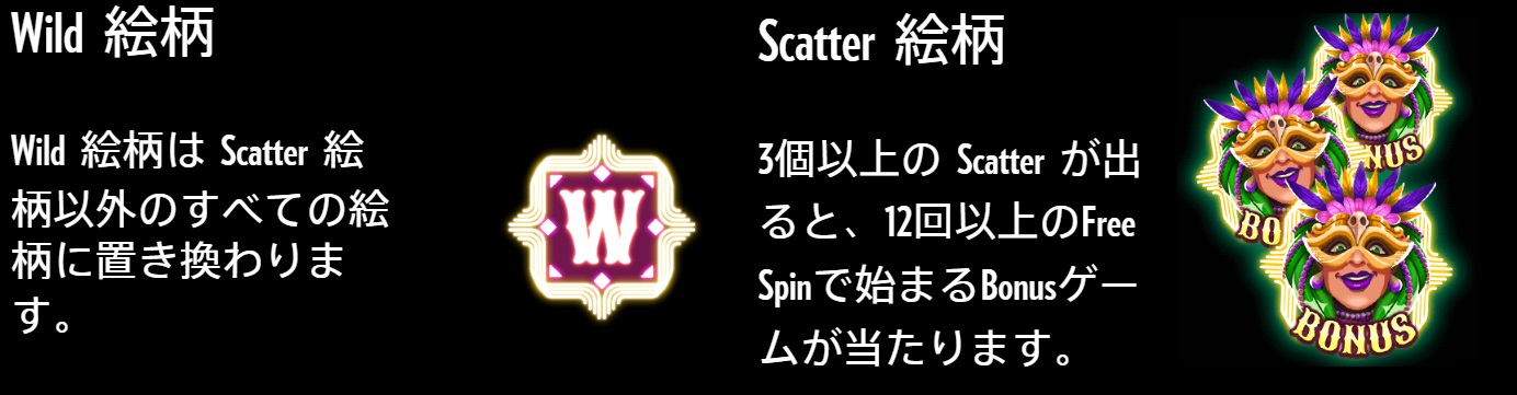 Carnival Queen(カーニバル・クイーン):ワイルドとスキャッター