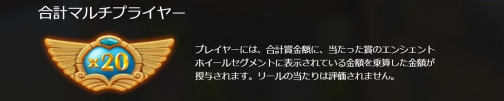 Ancient Wheels「Total Multiplier Award(合計マルチプライヤー賞)」