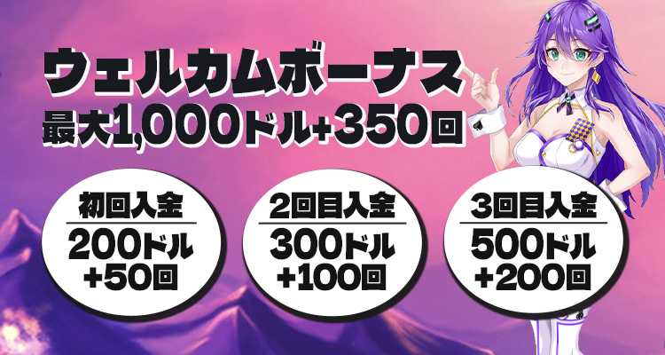 カジノデイズのウェルカムボーナス