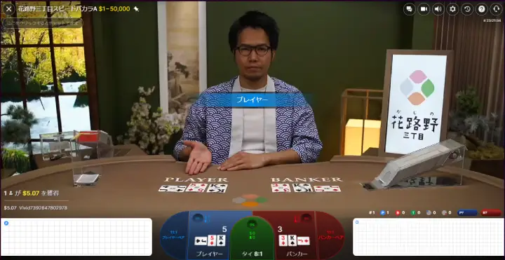 花路野三丁目スピードバカラ