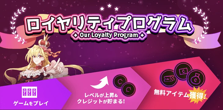 インターカジノのロイヤリティポイント制度