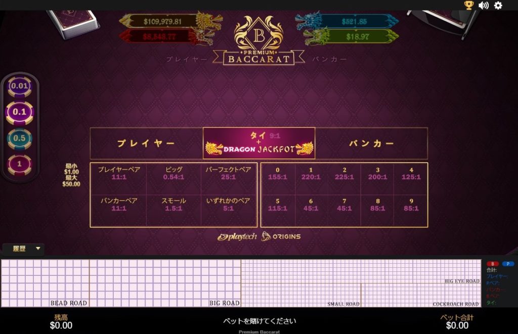 プレミアム バカラ（Premium Baccarat）