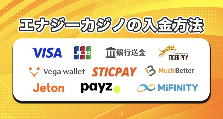 エナジーカジノの入金方法