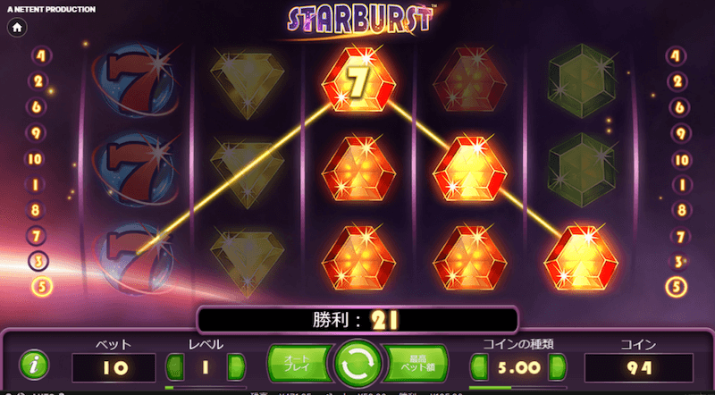 オンラインカジノのスロットマシン