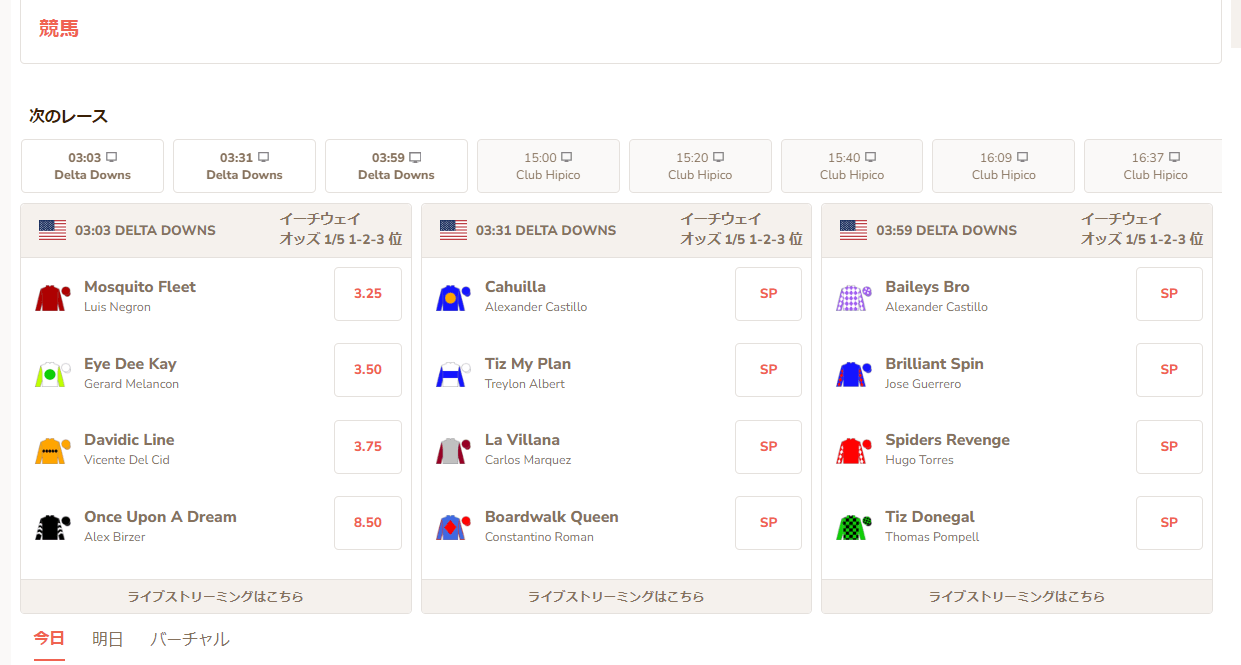 ブックメーカー競馬の賭け方2