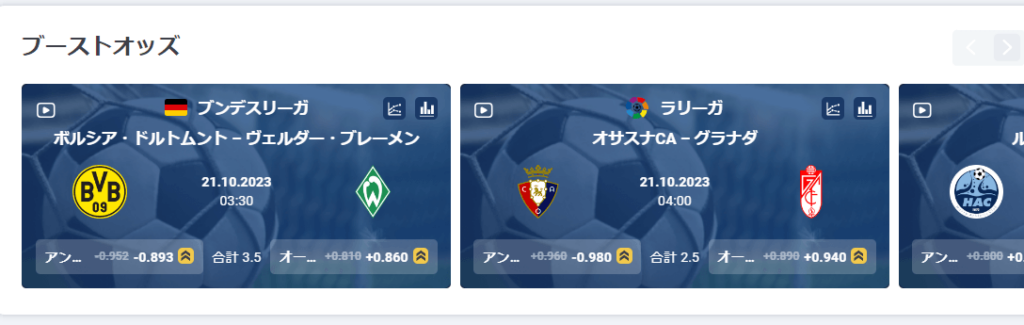 20ベットのブーストオッズ