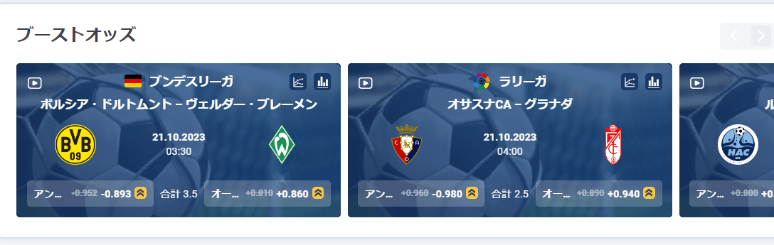 20ベットのブーストオッズ
