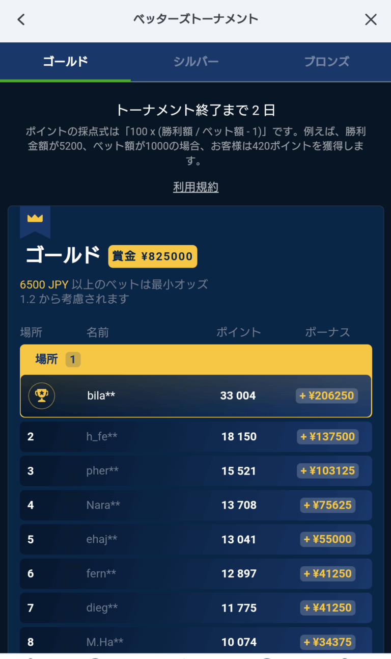 20betベッターズトーナメント