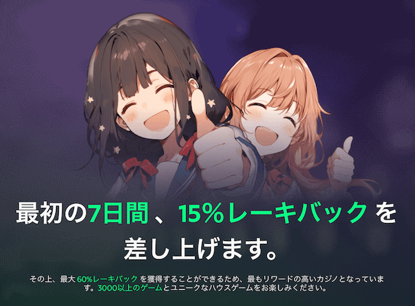 最大15％レーキバック