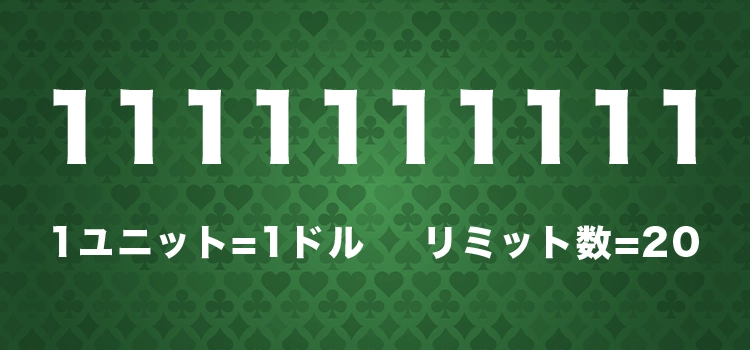 オンラインカジノでの10ユニット法やり方