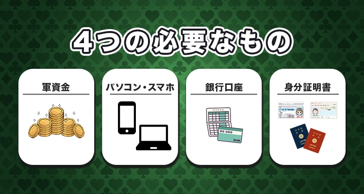 オンラインカジノを始める為に必要なもの4選