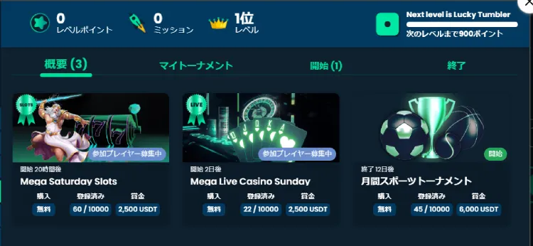 メガダイスのトーナメント