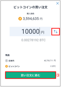 仮想通貨を購入