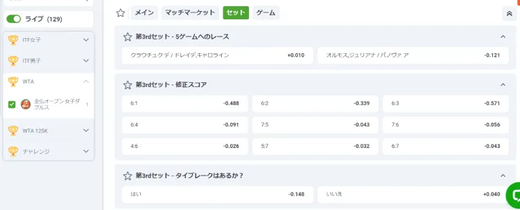 オリンピックブックメーカーライブベット