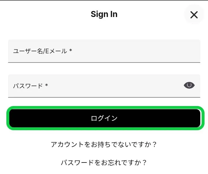 ボンバスティックのログイン方法2 (1)