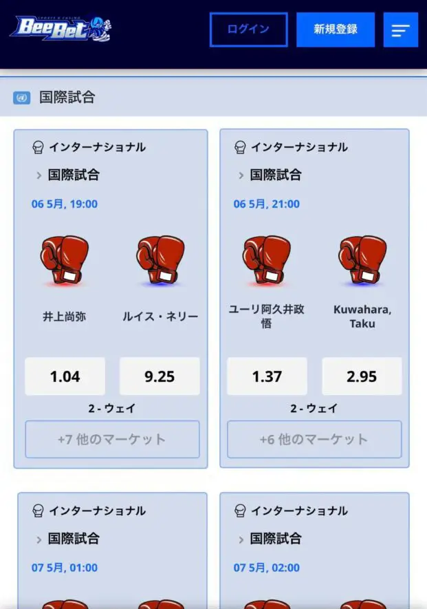 ビーベットのボクシングベット