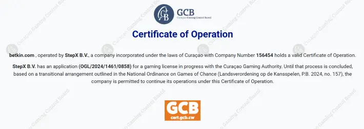 ベットキンのライセンス