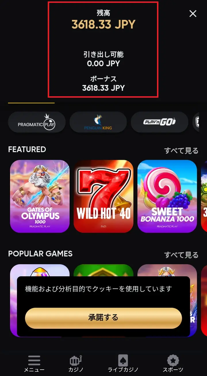 ゴールデンパンダ新規登録4